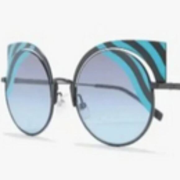 Fendi 53mm Modified Cat Eye Sunglasses turquoise - Picture 2 of 16